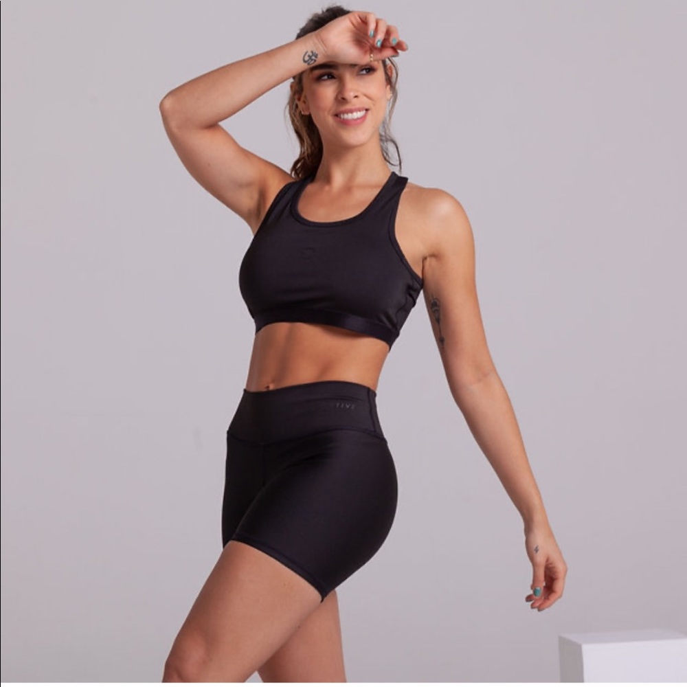 New Supplex Colombian butt lift waist control biker short & top two piece.